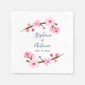 Serviette En Papier Mariage Napkins rose vif (Devant)