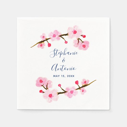 Serviette En Papier Mariage Napkins rose vif (Devant)