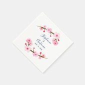 Serviette En Papier Mariage Napkins rose vif (Coin)