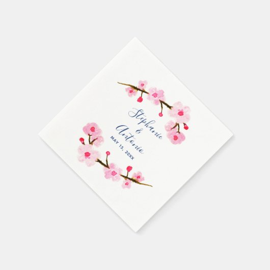 Serviette En Papier Mariage Napkins rose vif (Coin)