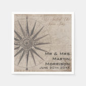 Serviette En Papier Mariage nautique (Devant)