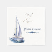 Serviette En Papier Mariage nautique (Devant)