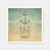 Serviette En Papier mariage nautique d'ancrage (Devant)