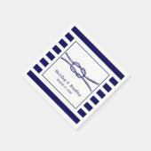 Serviette En Papier Mariage nautique de la Marine Personnalisé (Coin)