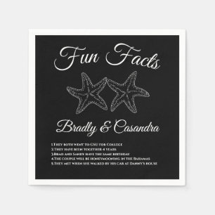 Serviette En Papier Mariage nautique Fun Fun Fun Fact Black and White 