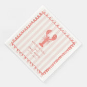 Serviette En Papier Mariage nautique Napkin de homard rose (Coin)