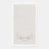 Serviette En Papier Mariage neutre de script tout simplement élégant (Devant)