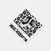 Serviette En Papier Mariage noir et blanc de poster de animal (Coin)