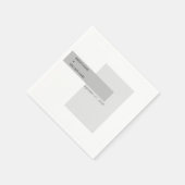 Serviette En Papier Mariage noir et blanc moderne (Coin)
