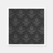 Serviette En Papier Mariage noir gothique table papier Halloween Napki (Devant)