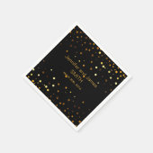Serviette En Papier Mariage noir personnalisé Confetti Parties scintil (Coin)