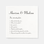 Serviette En Papier Mariage Noms de script Couple Fun Fun Fun Papier (Devant)