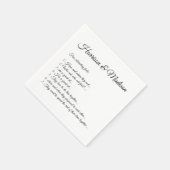 Serviette En Papier Mariage Noms de script Couple Fun Fun Fun Papier (Coin)