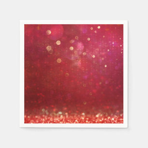 Serviette En Papier Mariage Nuit arabe marocaine rouge et or