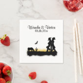 Serviette En Papier Mariage occidental personnalisé (En situation)