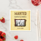 Serviette En Papier Mariage occidental rustique 🤠 photo RECHERCHÉE (En situation)