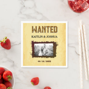 Serviette En Papier Mariage occidental rustique 🤠 photo RECHERCHÉE
