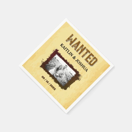 Serviette En Papier Mariage occidental rustique 🤠 photo RECHERCHÉE (Coin)