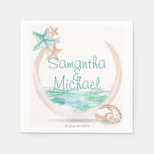 Serviette En Papier Mariage Ocean Breeze Beach