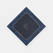Serviette En Papier Mariage officiel Paisley Marine Blue ID767 serviet (Coin)