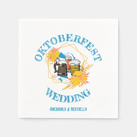 Serviette En Papier Mariage OKTOBERFEST (Devant)