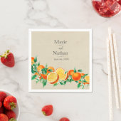 Serviette En Papier Mariage Orange Blossom (En situation)