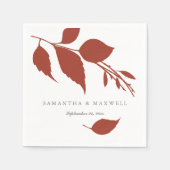 Serviette En Papier Mariage orange brûlé thème Cocktail serviettes (Devant)