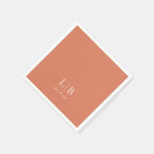 Serviette En Papier Mariage orange Citrus minimal simple (Coin)