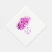 Serviette En Papier Mariage orchidée aquarelle déjeuner papier serviet (Coin)
