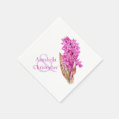 Serviette En Papier Mariage orchidée sauvage aquarelle papier serviett (Coin)