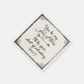 Serviette En Papier Mariage ou Anniversaire Citation amusante avec ini (Coin)