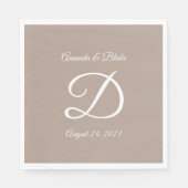 Serviette En Papier Mariage ou document d'anniversaire (Devant)