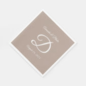 Serviette En Papier Mariage ou document d'anniversaire (Coin)