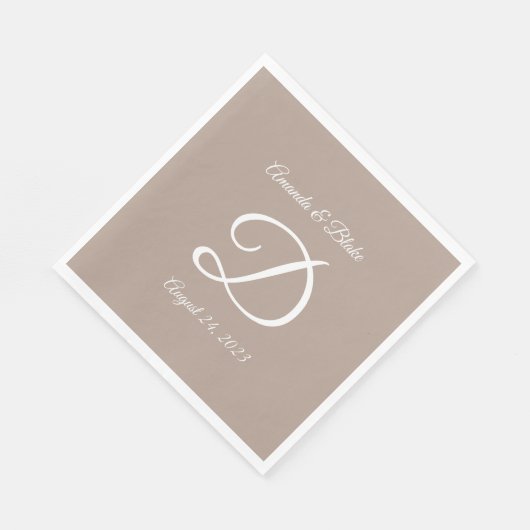 Serviette En Papier Mariage ou document d'anniversaire (Coin)