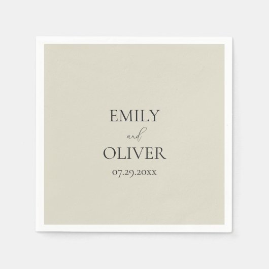 Serviette En Papier Mariage Oyster Shells (Devant)