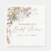 Serviette En Papier Mariage pampas herbe moderne boho élégant nap (Devant)