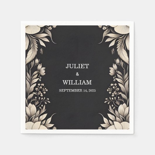 Serviette En Papier Mariage papier en tissu satiné Velvet dentelle (Devant)