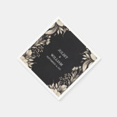 Serviette En Papier Mariage papier en tissu satiné Velvet dentelle (Coin)