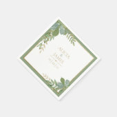 Serviette En Papier Mariage papier verdure doré Napkin (Coin)