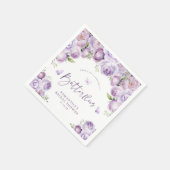 Serviette En Papier Mariage papillons violets modernes (Coin)