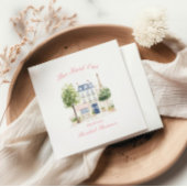 Serviette En Papier Mariage Parisien Pluie de Mariée Café Parisien