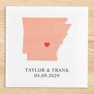 Serviette En Papier Mariage Peach Arkansas