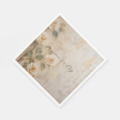 Serviette En Papier Mariage Peach Blush Cream (Coin)