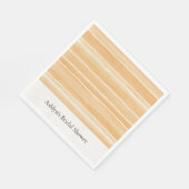 Serviette En Papier Mariage Peach Cream Stripes (Coin)
