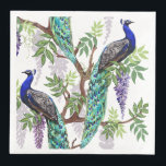 Serviette En Papier Mariage Peacock<br><div class="desc">Belle serviette mariage paon.</div>