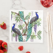 Serviette En Papier Mariage Peacock (En situation)
