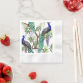 Serviette En Papier Mariage Peacock (En situation)