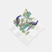 Serviette En Papier Mariage Peacock (Coin)