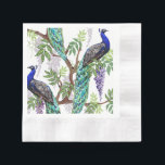 Serviette En Papier Mariage Peacock<br><div class="desc">Belles serviettes mariages paon.</div>