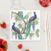 Serviette En Papier Mariage Peacock (En situation)